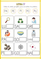 Vista previa - Tarjetas / Manipulativos - LETRA P - página 3