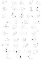 Vorschau - Mal- und Bastelvorlagen - 42 elegante dekorative Lineart-Cliparts - Seite 2