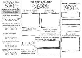 Vorschau - Arbeitsblätter - Neujahr | Silvester | Mini Lapbook | Reflexion 2026 und 2027 | 5. Klasse - 6. Klasse - Seite 2