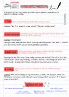 Vorschau - Arbeitsblätter - A BLOG - How to write a blog, useful phrases, Reading, Writing - Seite 1