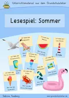 Vorschau - Arbeitsblätter - Sommer - Lesespiel (Ich habe ... Wer hat ...) - Deckblatt