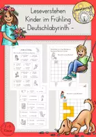 Vorschau - Arbeitsblätter - Leseverstehen Frühling - Deckblatt