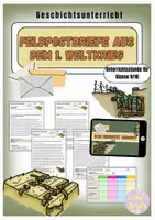 Vorschau - Arbeitsblätter - Feldpostbriefe aus dem 1. Weltkrieg (GESCHICHTE) - Deckblatt