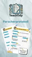 Vorschau - Arbeitsblätter - Forscherprotokoll - Protokollvorlage mit Hilfen - Deckblatt