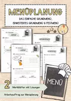 Vorschau - Unterrichtsreihen - Menüplanung - Das einfache Grundmenü - Festmenü - Deckblatt