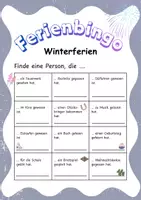 Vorschau - Arbeitsblätter - wachsendes Materialpaket: Ferienbingo (Winter, Ostern, Pfingsten, ...) - Seite 1