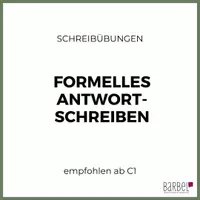Vorschau - Prüfungsvorbereitung - Schreibübungen | Antwortschreiben | ÖSD | C1 - Deckblatt
