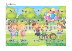 Vorschau - Arbeitsblätter - Rechenpuzzle Das kleine Einmaleins 1x1 - Zusatzaufgaben für schnelle SuS - Seite 2
