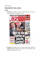 Vorschau - Klassenarbeiten - Differenzierende Klassenarbeit Deutsch Thema Zeitung (Version 2) - Deckblatt