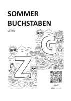 Vorschau - Arbeitsblätter - SOMMER BUCHSTABEN ALS AUSMALVORLAGE - GRUNDSCHULE - Deckblatt