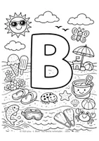 Vorschau - Arbeitsblätter - SOMMER BUCHSTABEN ALS AUSMALVORLAGE - GRUNDSCHULE - Seite 2