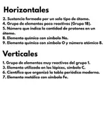 Vista previa - Juegos / Gamificación - Crucigrama de la tabla periódica - página 1