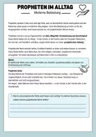 Vorschau - Arbeitsblätter - Propheten im Alltag - moderne Bedeutung - Deckblatt