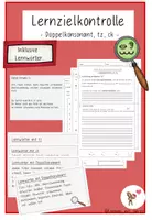 Vorschau - Arbeitsblätter - Materialpaket tz/ck inkl. differenzierter Lernzielkontrolle - Seite 1