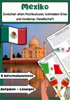 Vorschau - Arbeitsblätter - Mexiko Unterrichtsmaterial: Geografie,Geschichte & Kultur - Deckblatt