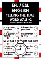 Vista previa - Presentaciones - ENGLISH TELLING THE TIME WORD WALL QUARTER TO & PAST - Portada