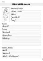 Vorschau - Arbeitsblätter - Steckbrief (Personenbeschreibung) - Arbeitsblätter - Seite 3
