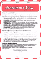 Vorschau - Arbeitsblätter - Weihnachten in Peru - Sachtexte und Aufgaben zum peruanischen Weihnachtsfest - Textverständnis und Lesekompetenz fördern in der Adventszeit - Seite 1