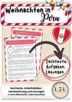 Vorschau - Arbeitsblätter - Weihnachten in Peru - Sachtexte und Aufgaben zum peruanischen Weihnachtsfest - Textverständnis und Lesekompetenz fördern in der Adventszeit - Deckblatt