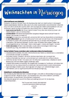 Vorschau - Arbeitsblätter - Weihnachten in Norwegen - Sachtexte und Aufgaben zu norwegischen Weihnachtsfest - Leseförderung und Lesekompetenz stärken in der Adventszeit - Seite 1