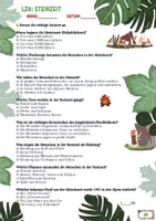 Vorschau - Test - Steinzeit - Test - Lernzielkontrolle + Lösungen - Deckblatt