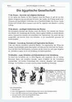 Vorschau - Arbeitsblätter - Die ägyptische Gesellschaftsstruktur / Gesellschaftspyramide - Seite 1