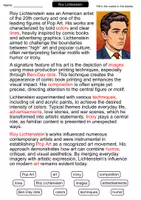 Vorschau - Arbeitsblätter - Roy Lichtenstein | Cloze Text Artist Study | Art History | Art | English - Seite 2