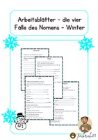 Vorschau - Arbeitsblätter - Arbeitsblätter - Die vier Fälle des Nomens - Winter - Deckblatt