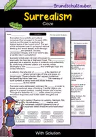 Vorschau - Arbeitsblätter - Surrealism | Cloze Text Art Movement | Art History | Art | English - Deckblatt