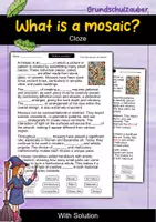 Vorschau - Arbeitsblätter - What Is a Mosaic? | Cloze Text Art Topic | Art History | Art | English - Deckblatt
