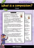 Vorschau - Arbeitsblätter - What Is a Composition? | Cloze Text Art Topic | Art History | Art | English - Deckblatt