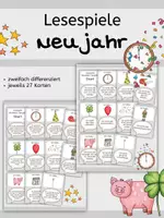 Vorschau - Spiele - Lesespiele - Neujahr/ Silvester - Deckblatt