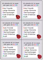 Vorschau - Poster - Neujahrsgruß - Glücksbringerkärtchen - Seite 1