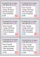 Vorschau - Poster - Neujahrsgruß - Glücksbringerkärtchen - Deckblatt