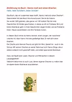 Vorschau - Stundenentwürfe - Lesebegleitheft Hanno malt sich einen Drachen Deutsch Lesen Klasse 3/4 - Seite 1