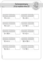 Vorschau - Arbeitsblätter - Rechenspaziergang 1. Klasse: ZR 20 Addition ohne ZÜ. Winter - Edition. - Seite 3