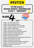 Vorschau - Arbeitsblätter - Fit für Klasse 5 – Deutsch intensiv: Wiederholung Klasse 4 - Deckblatt