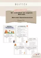 Vorschau - Arbeitsblätter - Schreibwerkstatt: Wir schreiben ein eigenes Märchen – Märchenbastelmaschine - Deckblatt