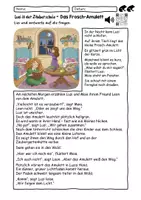 Vorschau - Arbeitsblätter - Lesen Malen und Hören - Luzi in der Zauberschule - Arbeitsblätter zur Leseförderung - Seite 1