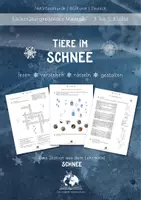 Vorschau - Arbeitsblätter - Tiere im Schnee (Stationenlernen) 3. bis 5. Klasse - Deckblatt