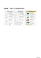 Vorschau - Arbeitsblätter - Brüche grafisch darstellen - Arbeitsblatt mit Lösungen (Brüche darstellen) - Seite 1