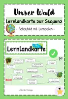 Vorschau - Bildkarten - Wald: Lernlandkarte/Lernweg (Übersicht mit Lernzielen) - Deckblatt