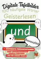 Vorschau - Präsentationen/Tafelbilder - Geisterlesen – Die 100 häufigsten Wörter | Blitzlesen von Funktionswörtern - Deckblatt