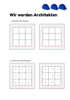 Vorschau - Arbeitsblätter - Würfelgebäude und ihre Baupläne - Seite 1