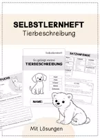 Vorschau - Arbeitsblätter - Selbstlernheft Tierbeschreibung - Deckblatt
