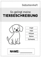 Vorschau - Arbeitsblätter - Selbstlernheft Tierbeschreibung - Seite 1