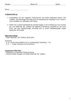 Vorschau - Klassenarbeiten - Klausur Seethaler Trafikant Entwicklung Franz - Deckblatt