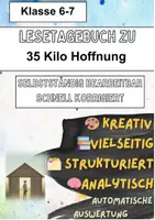 Vorschau - Unterrichtsreihen - 📘✍️ Lesetagebuch zu „35 Kilo Hoffnung“ von Anna Gavalda – voll anpassbar & mit automatischem Erwartungshorizont 🧠 - Deckblatt