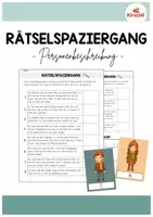 Vorschau - Arbeitsblätter - Rätselspaziergang Personenbeschreibung - Deckblatt