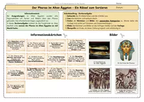 Vorschau - Arbeitsblätter - Der Pharao AB3 Das Alte Ägypten – Ein Rätsel Macht - Seite 1